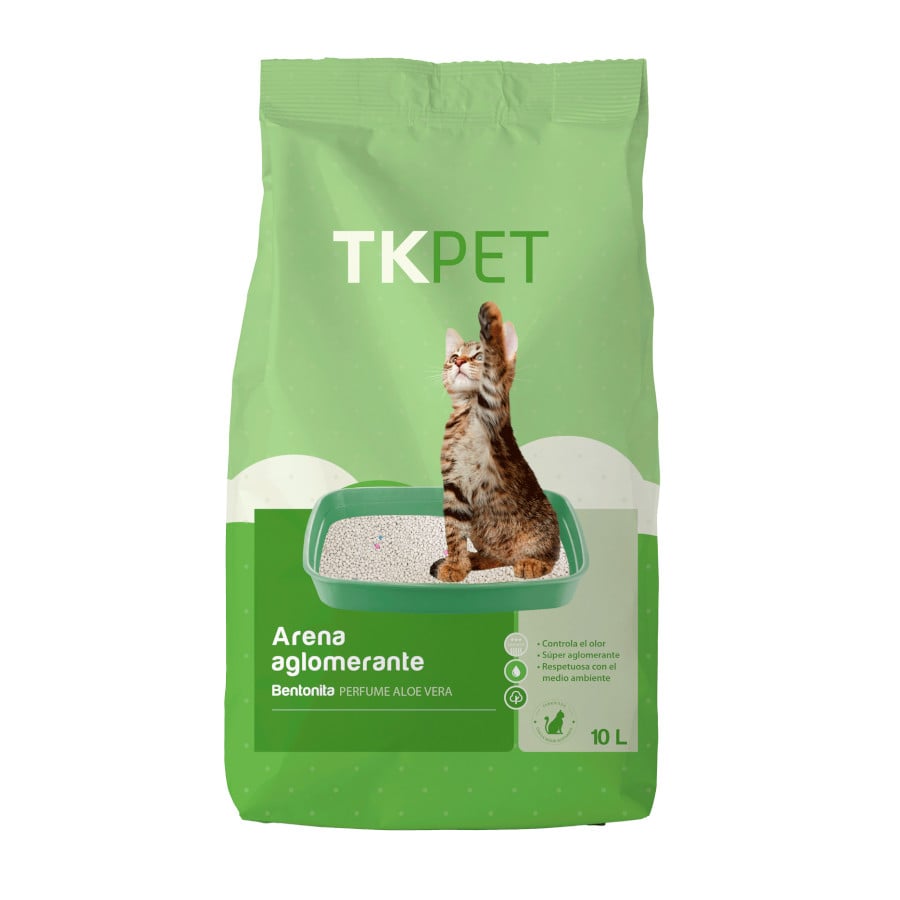 10 L TK-Pet Areia Aglomerante Bentonite e Aloé Vera para gatos